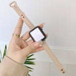 Cinturino con cinturino in vera pelle con fibbia a doppia borchia per Apple Watch Series, 7 45mm / 6 & SE & 5 & 4 44mm / 3 & 2 & 1 42mm, 7 41mm / 6 & SE & 5 & 4 40mm / 3 & 2 & 1 38mm