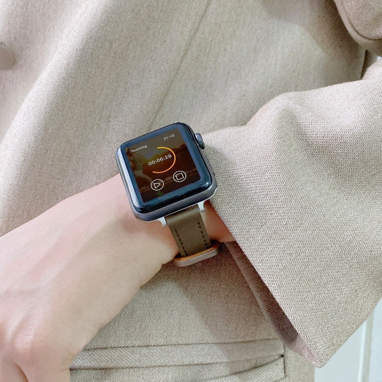 Cinturino con cinturino in vera pelle con fibbia a doppia borchia per Apple Watch Series, 7 45mm / 6 & SE & 5 & 4 44mm / 3 & 2 & 1 42mm, 7 41mm / 6 & SE & 5 & 4 40mm / 3 & 2 & 1 38mm