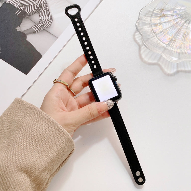 Cinturino con cinturino in vera pelle con fibbia a doppia borchia per Apple Watch Series, 7 45mm / 6 & SE & 5 & 4 44mm / 3 & 2 & 1 42mm, 7 41mm / 6 & SE & 5 & 4 40mm / 3 & 2 & 1 38mm