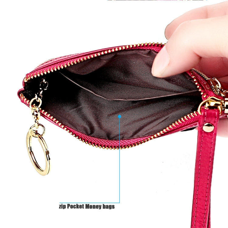 Borse da donna in pelle di volpe con filo da cucito carino mini portachiavi
