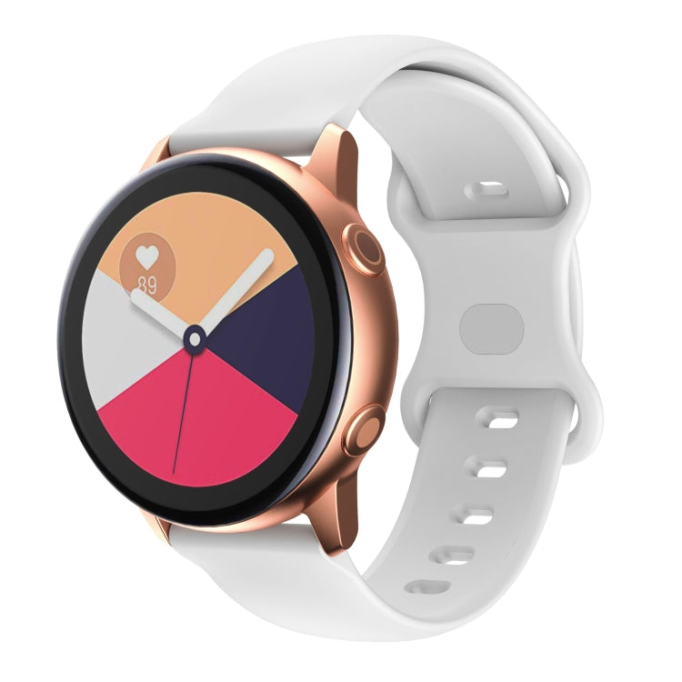 Cinturino di ricambio per cinturino in silicone con fibbia a farfalla, 20mm For Samsung Galaxy Watch Active 3 41mm, 22mm For Samsung Galaxy Watch Active 3 45mm
