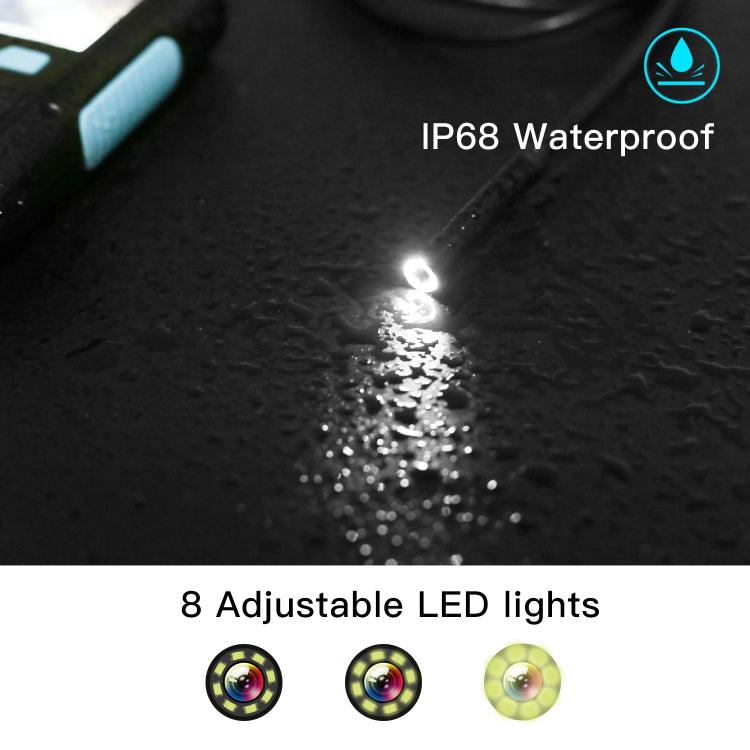 P60B 8mm 1080P Schermo IPS da 2,4 pollici IP68 Endoscopio digitale HD impermeabile, 8mm 2m Hard Cable, 8mm 5m Hard Cable, 8mm 10m Hard Cable