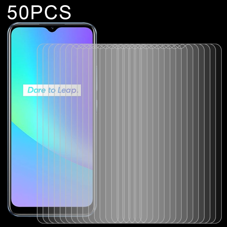 50 pellicole in vetro temperato da 0,26 mm 9H 2,5D, For OPPO Realme C25 (50 PCS), For OPPO Realme C21 (50 PCS), For OPPO Realme C15 (50 PCS), For OPPO Realme C12 (50 PCS), For OPPO Realme Q3 Pro Carnival / Q3 Pro 5G (50 PCS), For OPPO Realme C20 (50 PCS)