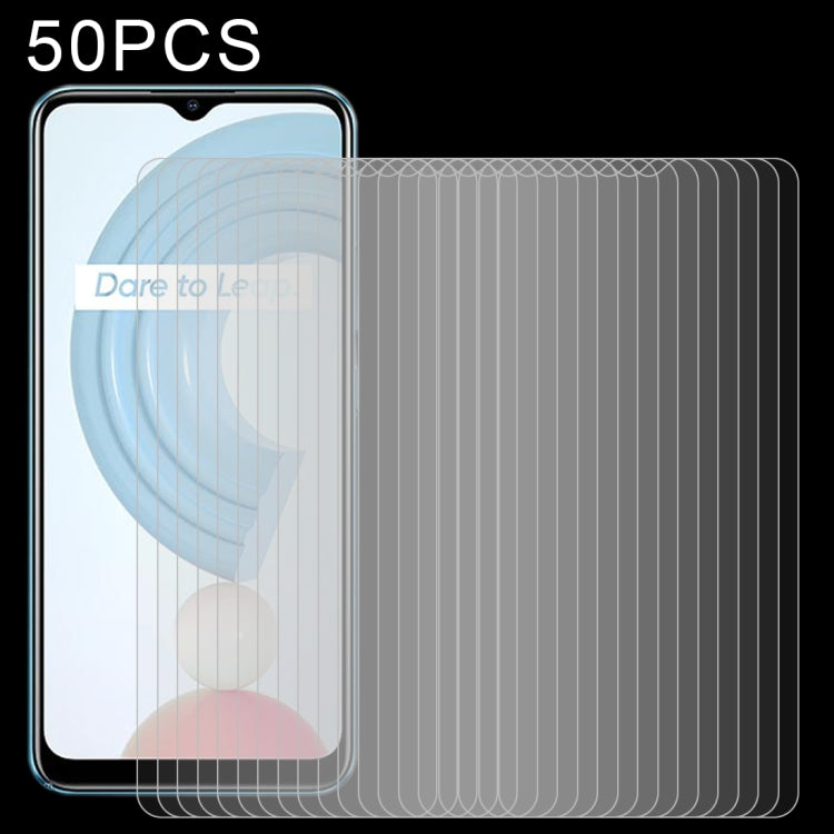 50 pellicole in vetro temperato da 0,26 mm 9H 2,5D, For OPPO Realme C25 (50 PCS), For OPPO Realme C21 (50 PCS), For OPPO Realme C15 (50 PCS), For OPPO Realme C12 (50 PCS), For OPPO Realme Q3 Pro Carnival / Q3 Pro 5G (50 PCS), For OPPO Realme C20 (50 PCS)