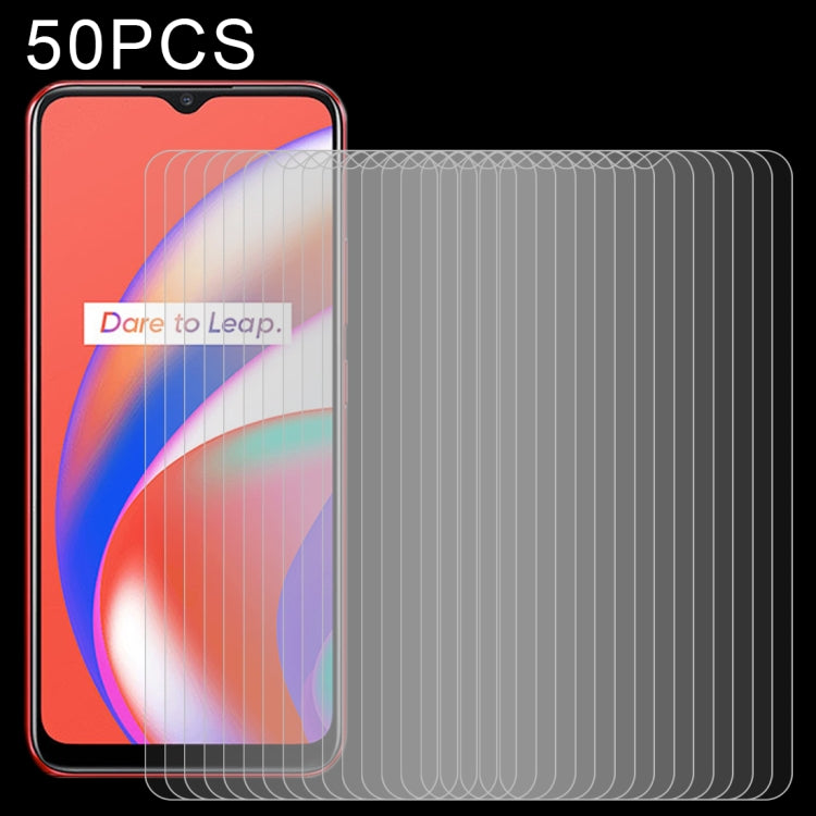 50 pellicole in vetro temperato da 0,26 mm 9H 2,5D, For OPPO Realme C25 (50 PCS), For OPPO Realme C21 (50 PCS), For OPPO Realme C15 (50 PCS), For OPPO Realme C12 (50 PCS), For OPPO Realme Q3 Pro Carnival / Q3 Pro 5G (50 PCS), For OPPO Realme C20 (50 PCS)
