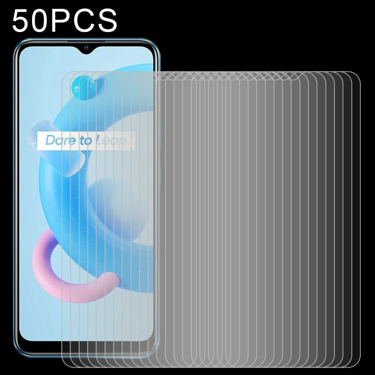 50 pellicole in vetro temperato da 0,26 mm 9H 2,5D, For OPPO Realme C25 (50 PCS), For OPPO Realme C21 (50 PCS), For OPPO Realme C15 (50 PCS), For OPPO Realme C12 (50 PCS), For OPPO Realme Q3 Pro Carnival / Q3 Pro 5G (50 PCS), For OPPO Realme C20 (50 PCS)