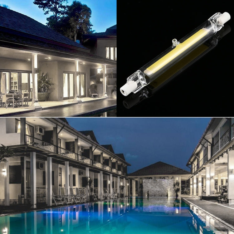Lampada alogena di ricambio per tubo di vetro con lampadina LED COB,, R7S 7W 500LM 118mm White Light, R7S 3W 350LM 78mm White Light, R7S 7W 500LM 118mm Warm Light, R7S 3W 350LM 78mm Warm Light