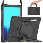 Custodia protettiva in silicone + PC con supporto e tracolla, For Samsung Galaxy Tab S8+ / Tab S8 Plus /  Tab S7 FE / Tab S7+ T970/T975