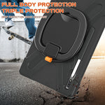 Custodia protettiva in silicone + PC con supporto e tracolla, For Samsung Galaxy Tab S8+ / Tab S8 Plus /  Tab S7 FE / Tab S7+ T970/T975