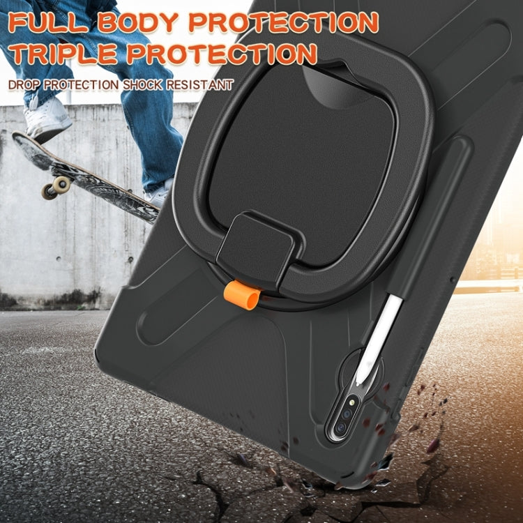 Custodia protettiva in silicone + PC con supporto e tracolla, For Samsung Galaxy Tab S8+ / Tab S8 Plus /  Tab S7 FE / Tab S7+ T970/T975
