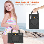 Custodia protettiva in silicone + PC con supporto e tracolla, For Samsung Galaxy Tab S8+ / Tab S8 Plus /  Tab S7 FE / Tab S7+ T970/T975