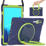 Custodia protettiva in silicone + PC con supporto e tracolla, For Samsung Galaxy Tab S8+ / Tab S8 Plus /  Tab S7 FE / Tab S7+ T970/T975