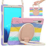Custodia protettiva in silicone + PC con supporto e tracolla, For Samsung Galaxy Tab S8+ / Tab S8 Plus /  Tab S7 FE / Tab S7+ T970/T975
