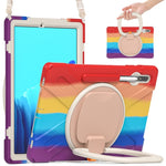 Custodia protettiva in silicone + PC con supporto e tracolla, For Samsung Galaxy Tab S8+ / Tab S8 Plus /  Tab S7 FE / Tab S7+ T970/T975