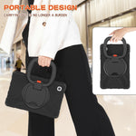 Custodia protettiva in silicone + PC con supporto e tracolla, For Samsung Galaxy Tab A7 Lite T220 / T225