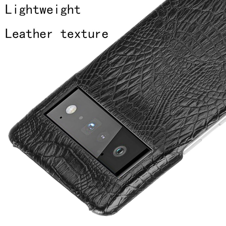 Custodia PC + PU antiurto in coccodrillo, For Google Pixel 6 Pro