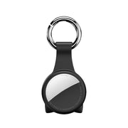 Custodia protettiva antiurto in silicone antigraffio con gancio portachiavi per AirTag, Round Shape, Cat Ear