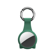 Custodia protettiva antiurto in silicone antigraffio con gancio portachiavi per AirTag, Round Shape, Cat Ear