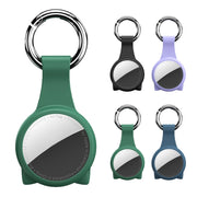 Custodia protettiva antiurto in silicone antigraffio con gancio portachiavi per AirTag, Round Shape, Cat Ear
