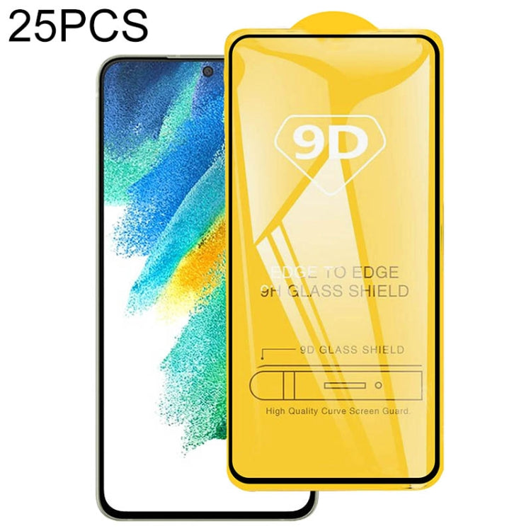 25 pellicole in vetro temperato a schermo intero con colla piena 9D, For Samsung Galaxy A22 4G (25 PCS), For OnePlus Nord CE 5G / Nord CE 2 5G (25 PCS), For Samsung Galaxy S21 FE 5G (25 PCS), For Samsung Galaxy A22 5G (25 PCS)