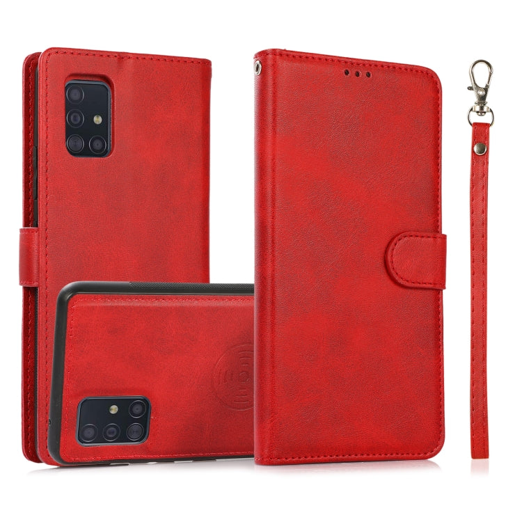 Calf Texture 2 in 1 Cover posteriore magnetica staccabile Custodia in pelle flip orizzontale con supporto e slot per carte e portafoglio e cornice per foto, For Samsung Galaxy A51 5G, For Samsung Galaxy A52 5G / 4G, For Samsung Galaxy A70              ...