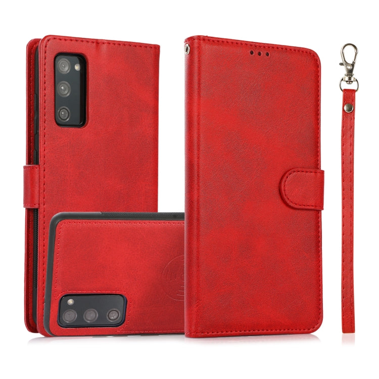 Calf Texture 2 in 1 Cover posteriore magnetica staccabile Custodia in pelle flip orizzontale con supporto e slot per carte e portafoglio e cornice per foto, For Samsung Galaxy S20 FE, For Samsung Galaxy S20 Ultra, For Samsung Galaxy S21 Ultra 5G       ...
