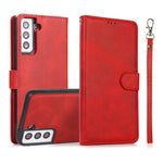 Calf Texture 2 in 1 Cover posteriore magnetica staccabile Custodia in pelle flip orizzontale con supporto e slot per carte e portafoglio e cornice per foto, For Samsung Galaxy S21 5G