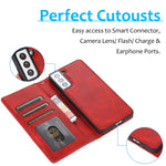 Calf Texture 2 in 1 Cover posteriore magnetica staccabile Custodia in pelle flip orizzontale con supporto e slot per carte e portafoglio e cornice per foto, For Samsung Galaxy S21 5G
