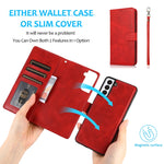 Calf Texture 2 in 1 Cover posteriore magnetica staccabile Custodia in pelle flip orizzontale con supporto e slot per carte e portafoglio e cornice per foto, For Samsung Galaxy S21 5G