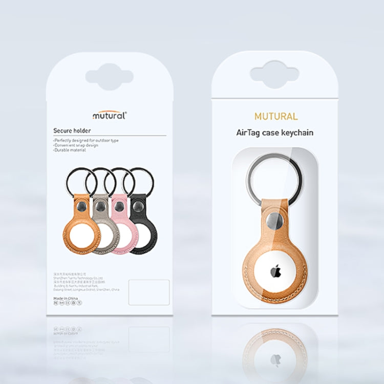 Custodia in pelle PU con portachiavi per AirTag
