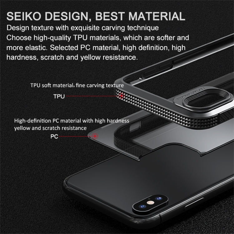 Custodia TPU antiurto con PC trasparente per iPhone XS Max