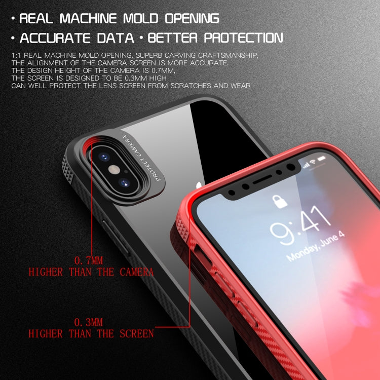 Custodia TPU antiurto con PC trasparente per iPhone XS Max