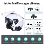 WUPP Bluetooth 5.1 S2 Casco da motociclista Auricolare interfono Bluetooth full duplex