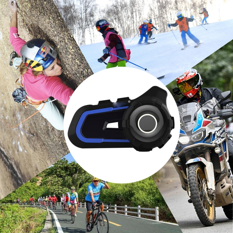 WUPP Bluetooth 5.1 S2 Casco da motociclista Auricolare interfono Bluetooth full duplex