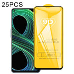 25 pellicole in vetro temperato a schermo intero con colla piena 9D, For OPPO Realme 8 5G (25 PCS), For OPPO Realme 8 / 8 Pro / 9 Pro+ (25 PCS)