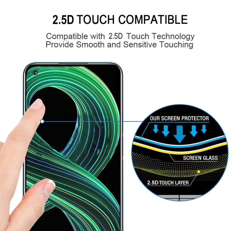 Pellicola in vetro temperato a schermo intero con colla intera da 25 pezzi, For OPPO Realme 8 5G (25 PCS), For OPPO Realme 8 / 8 Pro (25 PCS)