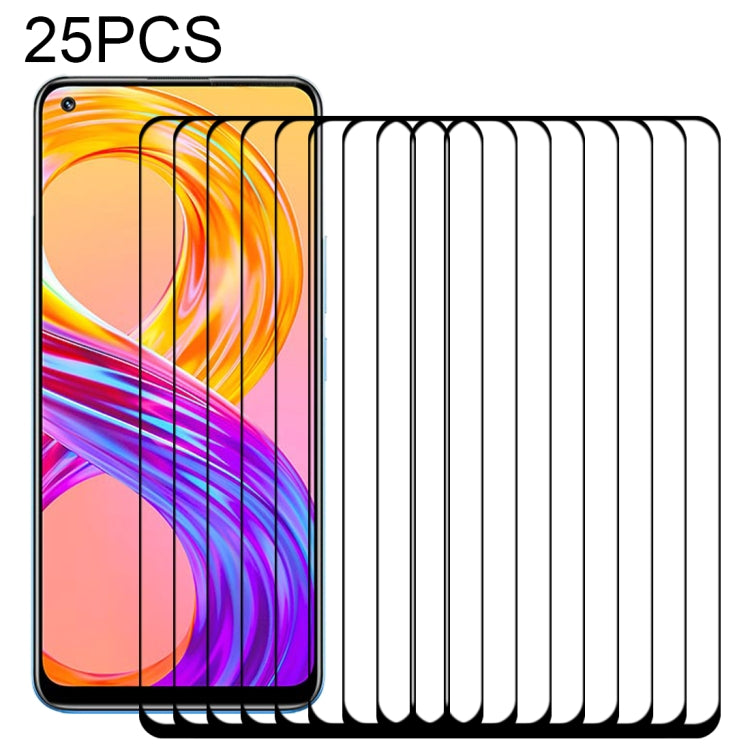 Pellicola in vetro temperato a schermo intero con colla intera da 25 pezzi, For OPPO Realme 8 5G (25 PCS), For OPPO Realme 8 / 8 Pro (25 PCS)