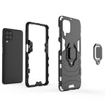Custodia protettiva antiurto per PC + TPU con supporto per anello magnetico, For Samsung Galaxy A22 4G