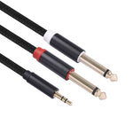 3683 Cavo audio maschio da 3,5 mm a doppio maschio da 6,35 mm, 1m, 2m, 3m