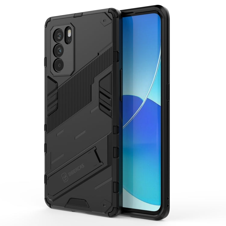 Punk Armor 2 in 1 PC + custodia antiurto in TPU con supporto invisibile, For OPPO Reno6 Pro 5G, For OPPO Reno6 5G, For Xiaomi Redmi Note 10 Pro 5G