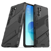 Punk Armor 2 in 1 PC + custodia antiurto in TPU con supporto invisibile, For OPPO Reno6 Pro 5G, For OPPO Reno6 5G, For Xiaomi Redmi Note 10 Pro 5G