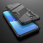 Punk Armor 2 in 1 PC + custodia antiurto in TPU con supporto invisibile, For OPPO Reno6 Pro 5G, For OPPO Reno6 5G, For Xiaomi Redmi Note 10 Pro 5G
