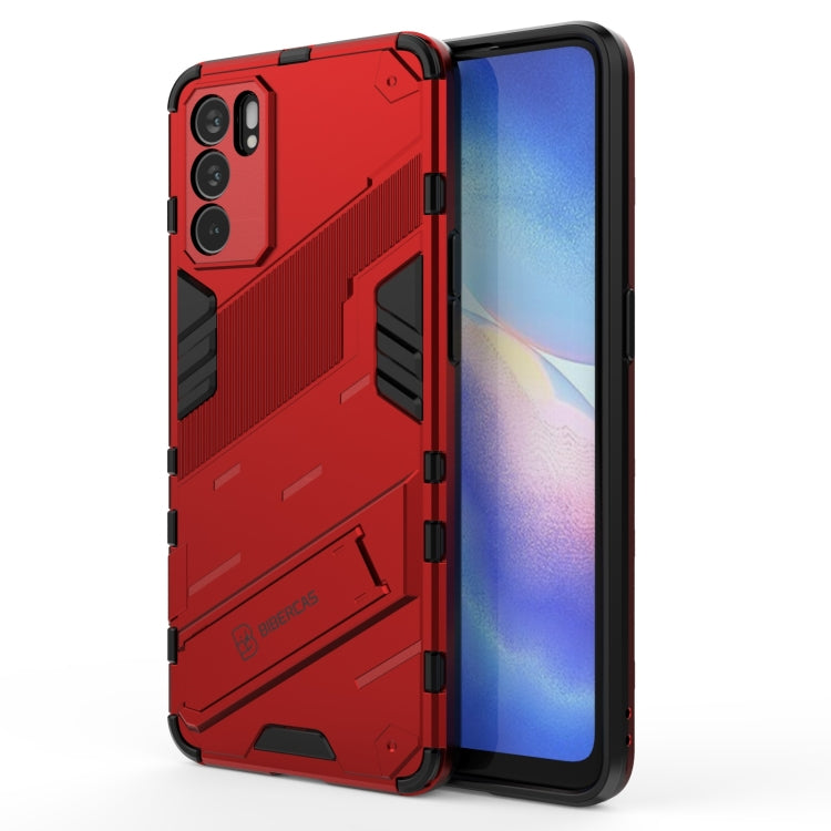 Custodia TPU antiurto con supporto invisibile per OPPO Reno6 Pro