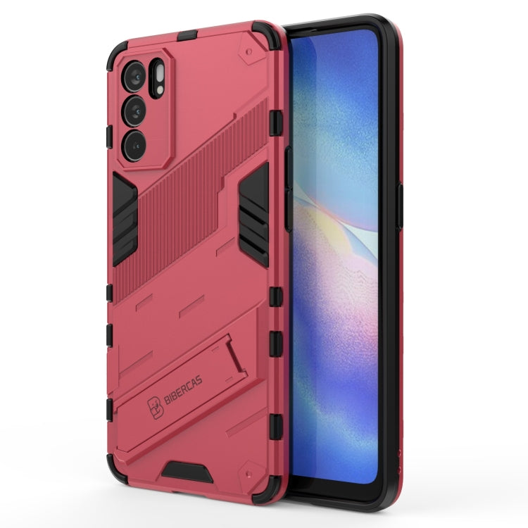 Custodia TPU antiurto con supporto invisibile per OPPO Reno6 Pro
