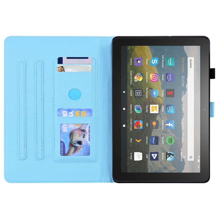Custodia portafoglio in pelle per Amazon Fire HD 10 e Kindle