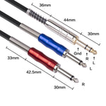 Cavo audio 6,35 mm maschio a doppio mono 1.8-5m