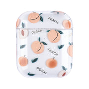 Bronzing Fruit Pattern PC Auricolare Custodia protettiva rigida, For AirPods 1 / 2, For AirPods Pro