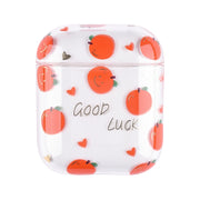 Bronzing Fruit Pattern PC Auricolare Custodia protettiva rigida, For AirPods 1 / 2, For AirPods Pro