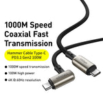 Cavo USB-C 100W 5A PD3.1 Gen2 1,5 m Baseus
