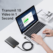 Baseus CATPN-01 100W 5A PD3.1 Gen2 USB-C / Tipo-C a USB-C / Tipo-C HD Cavo martello coassiale stesso schermo, lunghezza cavo: 1,5 m